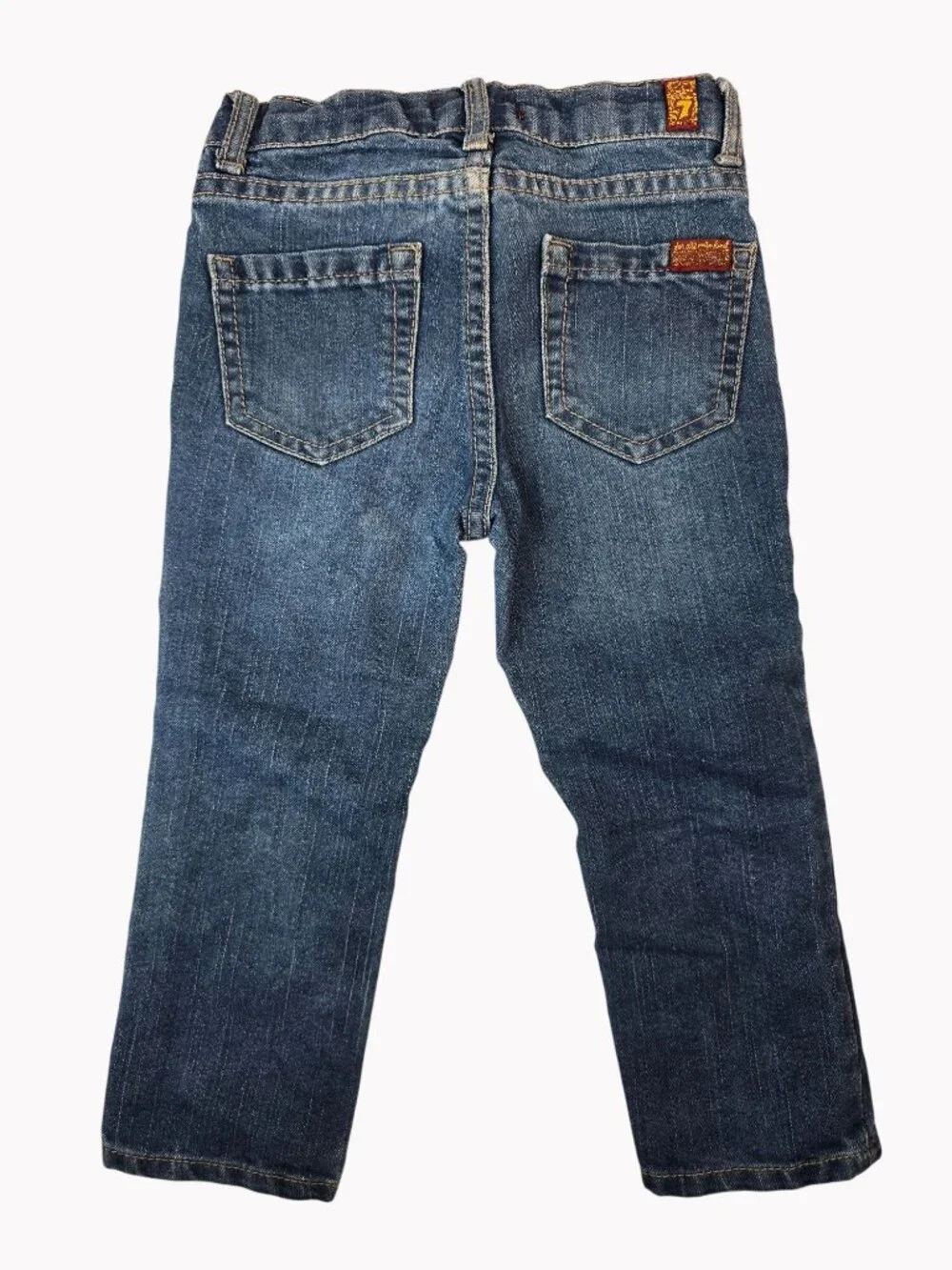 7 For All Mankind Toddler Girls Blue Denim Jeans Size 2T Made In China
